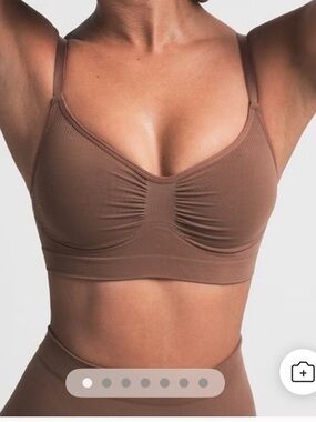 SKIMS Seamless Brown Scoop Bra Bralette